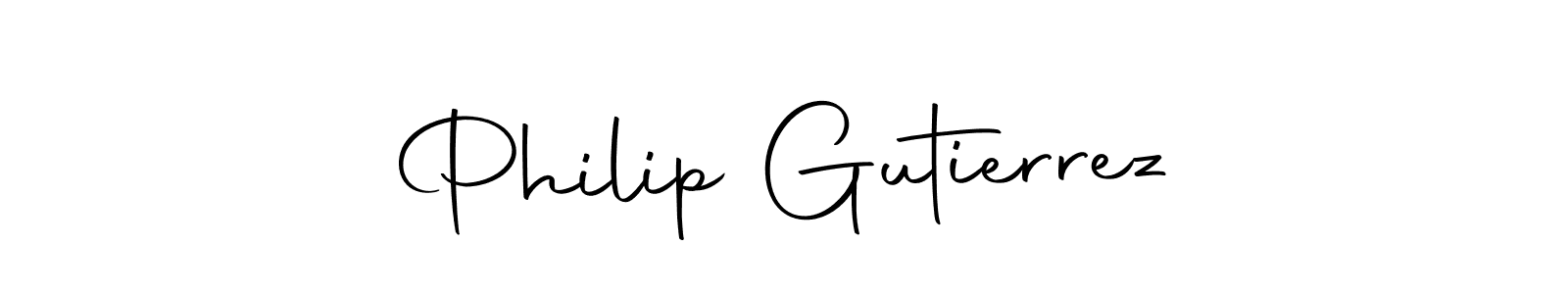 Create a beautiful signature design for name Philip Gutierrez. With this signature (Autography-DOLnW) fonts, you can make a handwritten signature for free. Philip Gutierrez signature style 10 images and pictures png