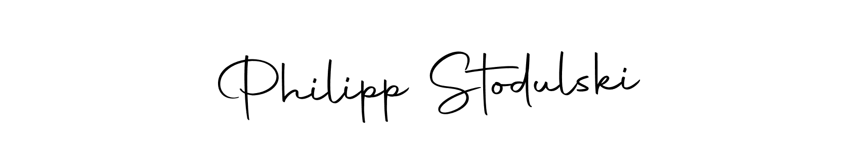 How to make Philipp Stodulski name signature. Use Autography-DOLnW style for creating short signs online. This is the latest handwritten sign. Philipp Stodulski signature style 10 images and pictures png