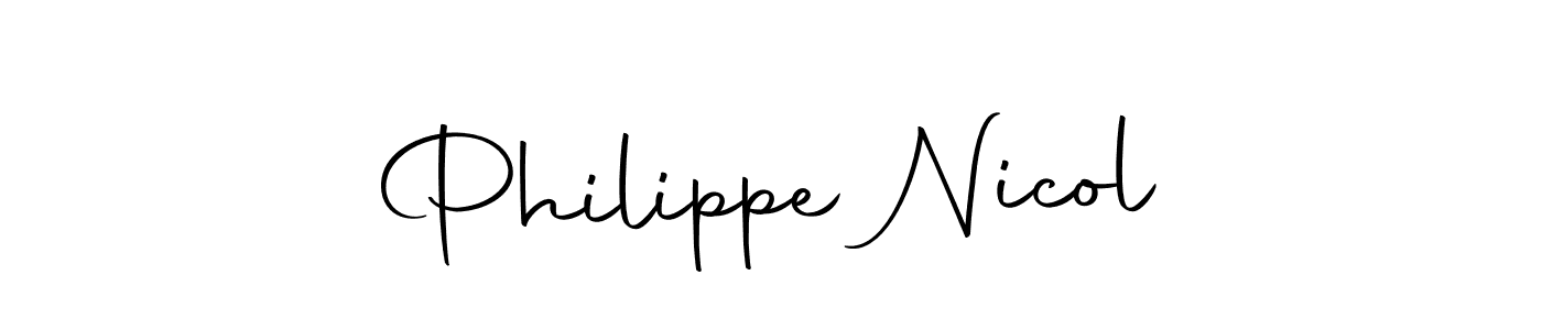 Create a beautiful signature design for name Philippe Nicol. With this signature (Autography-DOLnW) fonts, you can make a handwritten signature for free. Philippe Nicol signature style 10 images and pictures png