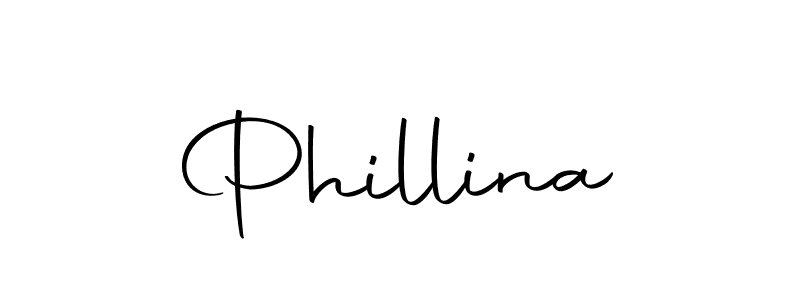 Similarly Autography-DOLnW is the best handwritten signature design. Signature creator online .You can use it as an online autograph creator for name Phillina. Phillina signature style 10 images and pictures png