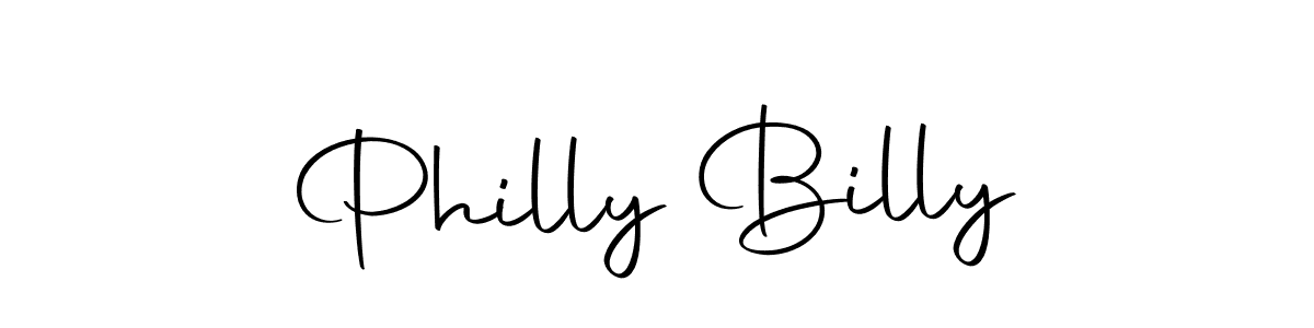 Create a beautiful signature design for name Philly Billy. With this signature (Autography-DOLnW) fonts, you can make a handwritten signature for free. Philly Billy signature style 10 images and pictures png