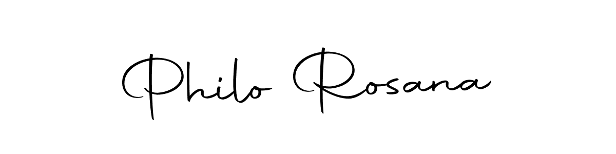 Use a signature maker to create a handwritten signature online. With this signature software, you can design (Autography-DOLnW) your own signature for name Philo Rosana. Philo Rosana signature style 10 images and pictures png