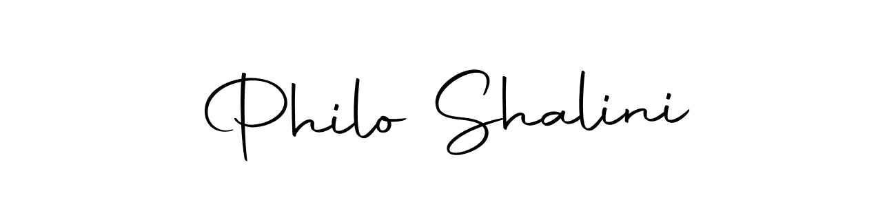 How to make Philo Shalini name signature. Use Autography-DOLnW style for creating short signs online. This is the latest handwritten sign. Philo Shalini signature style 10 images and pictures png