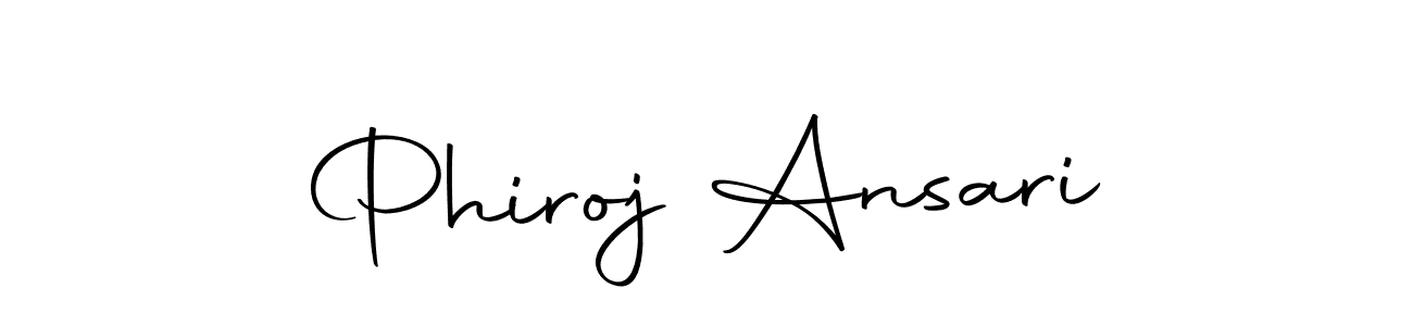The best way (Autography-DOLnW) to make a short signature is to pick only two or three words in your name. The name Phiroj Ansari include a total of six letters. For converting this name. Phiroj Ansari signature style 10 images and pictures png