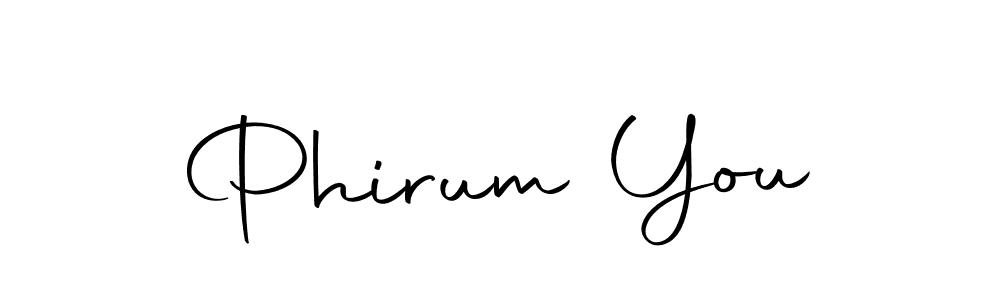 You should practise on your own different ways (Autography-DOLnW) to write your name (Phirum You) in signature. don't let someone else do it for you. Phirum You signature style 10 images and pictures png