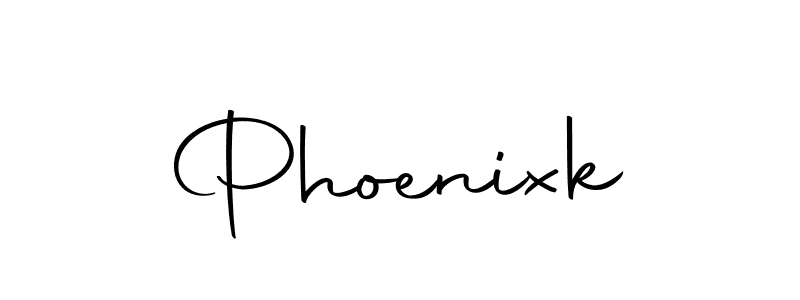 Design your own signature with our free online signature maker. With this signature software, you can create a handwritten (Autography-DOLnW) signature for name Phoenixk. Phoenixk signature style 10 images and pictures png