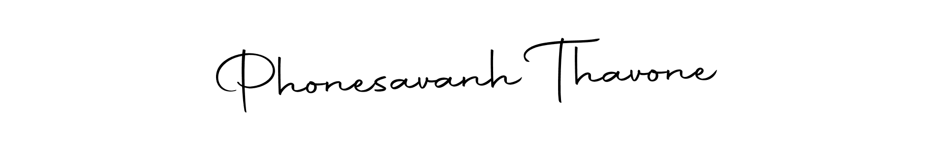 How to make Phonesavanh Thavone name signature. Use Autography-DOLnW style for creating short signs online. This is the latest handwritten sign. Phonesavanh Thavone signature style 10 images and pictures png