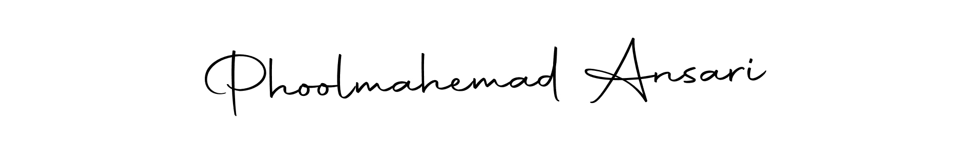 Make a beautiful signature design for name Phoolmahemad Ansari. Use this online signature maker to create a handwritten signature for free. Phoolmahemad Ansari signature style 10 images and pictures png