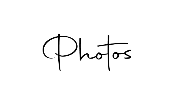 Design your own signature with our free online signature maker. With this signature software, you can create a handwritten (Autography-DOLnW) signature for name Photos. Photos signature style 10 images and pictures png