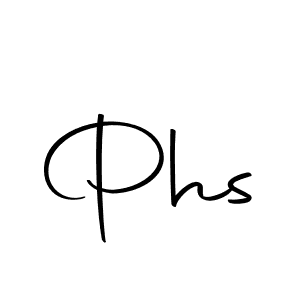 You should practise on your own different ways (Autography-DOLnW) to write your name (Phs) in signature. don't let someone else do it for you. Phs signature style 10 images and pictures png