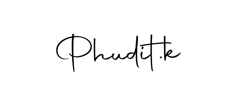Also we have Phudit.k name is the best signature style. Create professional handwritten signature collection using Autography-DOLnW autograph style. Phudit.k signature style 10 images and pictures png