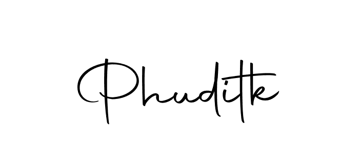 How to make Phuditk name signature. Use Autography-DOLnW style for creating short signs online. This is the latest handwritten sign. Phuditk signature style 10 images and pictures png