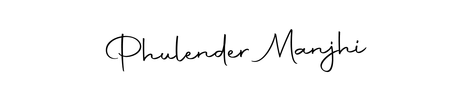 The best way (Autography-DOLnW) to make a short signature is to pick only two or three words in your name. The name Phulender Manjhi include a total of six letters. For converting this name. Phulender Manjhi signature style 10 images and pictures png