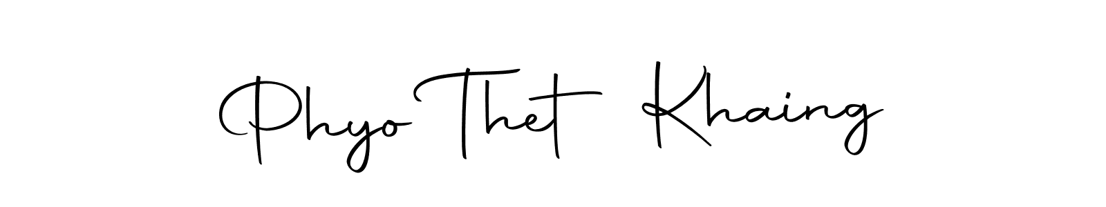 Create a beautiful signature design for name Phyo Thet Khaing. With this signature (Autography-DOLnW) fonts, you can make a handwritten signature for free. Phyo Thet Khaing signature style 10 images and pictures png