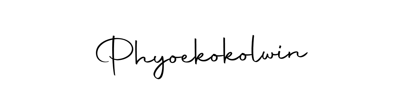 This is the best signature style for the Phyoekokolwin name. Also you like these signature font (Autography-DOLnW). Mix name signature. Phyoekokolwin signature style 10 images and pictures png