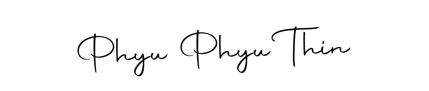 How to make Phyu Phyu Thin name signature. Use Autography-DOLnW style for creating short signs online. This is the latest handwritten sign. Phyu Phyu Thin signature style 10 images and pictures png