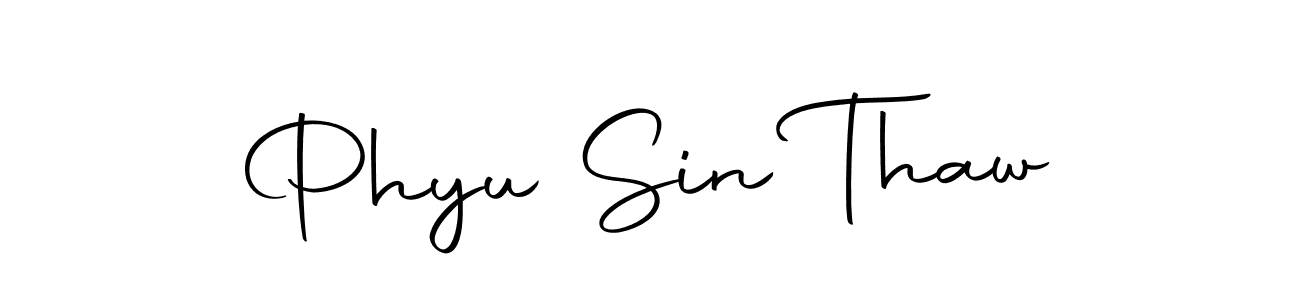 Make a beautiful signature design for name Phyu Sin Thaw. With this signature (Autography-DOLnW) style, you can create a handwritten signature for free. Phyu Sin Thaw signature style 10 images and pictures png