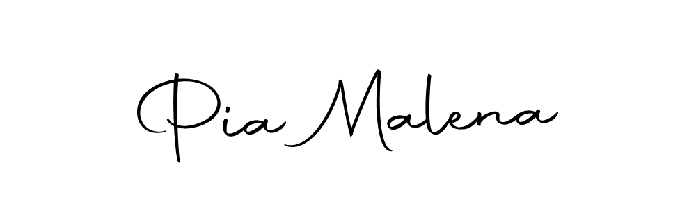 How to make Pia Malena name signature. Use Autography-DOLnW style for creating short signs online. This is the latest handwritten sign. Pia Malena signature style 10 images and pictures png