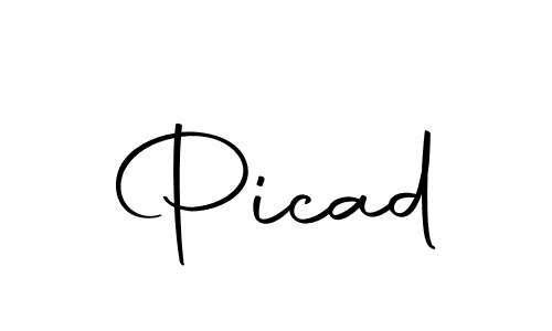 Picad stylish signature style. Best Handwritten Sign (Autography-DOLnW) for my name. Handwritten Signature Collection Ideas for my name Picad. Picad signature style 10 images and pictures png