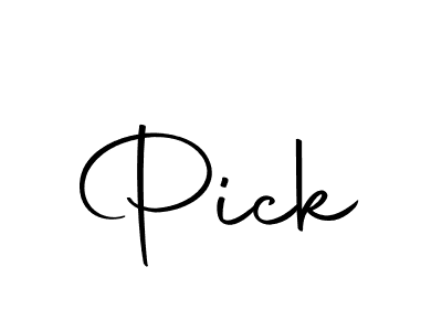 Make a beautiful signature design for name Pick. With this signature (Autography-DOLnW) style, you can create a handwritten signature for free. Pick signature style 10 images and pictures png