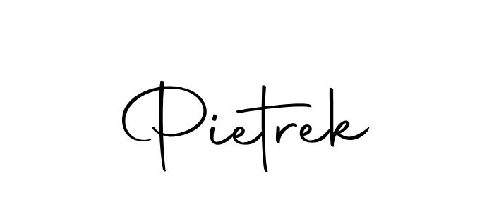 Design your own signature with our free online signature maker. With this signature software, you can create a handwritten (Autography-DOLnW) signature for name Pietrek. Pietrek signature style 10 images and pictures png