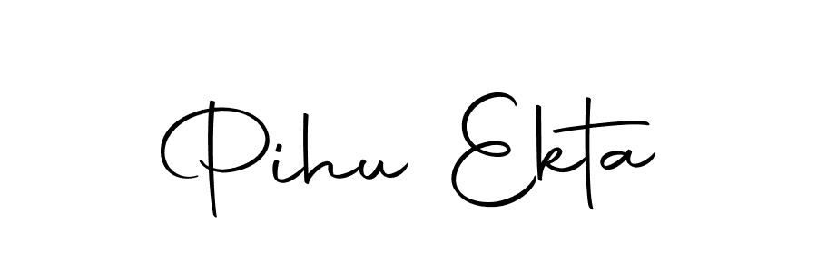 Here are the top 10 professional signature styles for the name Pihu Ekta. These are the best autograph styles you can use for your name. Pihu Ekta signature style 10 images and pictures png