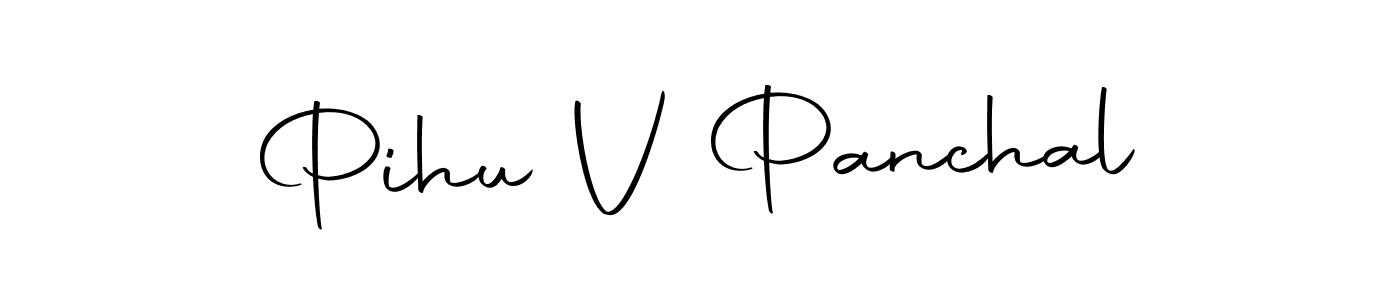 Create a beautiful signature design for name Pihu V Panchal. With this signature (Autography-DOLnW) fonts, you can make a handwritten signature for free. Pihu V Panchal signature style 10 images and pictures png
