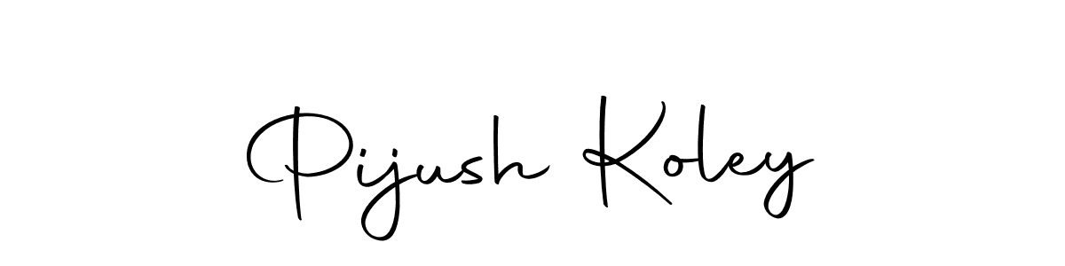 Also we have Pijush Koley name is the best signature style. Create professional handwritten signature collection using Autography-DOLnW autograph style. Pijush Koley signature style 10 images and pictures png