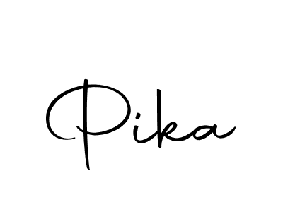 Use a signature maker to create a handwritten signature online. With this signature software, you can design (Autography-DOLnW) your own signature for name Pika. Pika signature style 10 images and pictures png