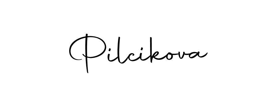 Create a beautiful signature design for name Pilcikova. With this signature (Autography-DOLnW) fonts, you can make a handwritten signature for free. Pilcikova signature style 10 images and pictures png