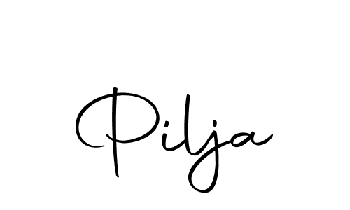 Design your own signature with our free online signature maker. With this signature software, you can create a handwritten (Autography-DOLnW) signature for name Pilja. Pilja signature style 10 images and pictures png
