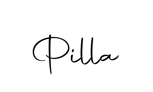 Design your own signature with our free online signature maker. With this signature software, you can create a handwritten (Autography-DOLnW) signature for name Pilla. Pilla signature style 10 images and pictures png