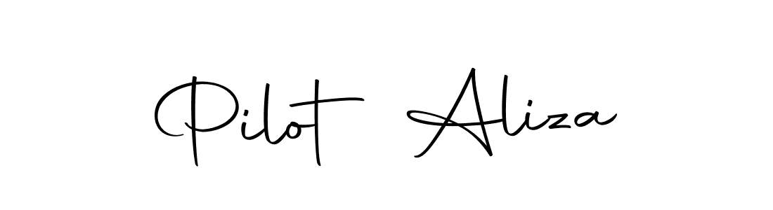 How to make Pilot Aliza name signature. Use Autography-DOLnW style for creating short signs online. This is the latest handwritten sign. Pilot Aliza signature style 10 images and pictures png