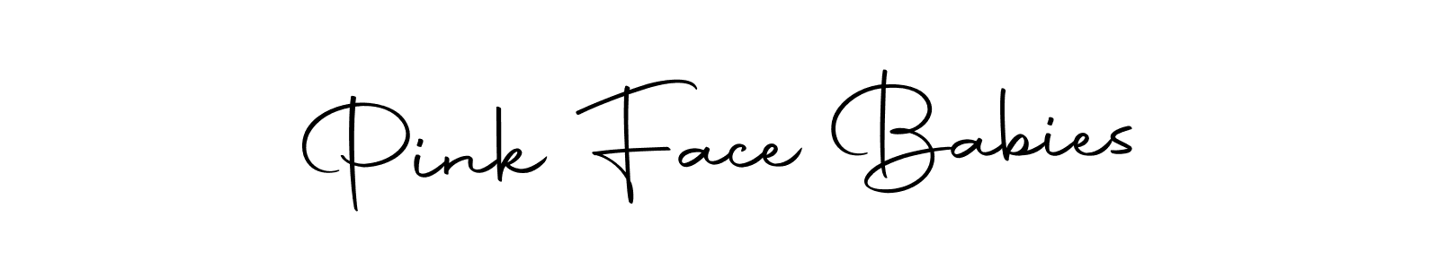 How to make Pink Face Babies name signature. Use Autography-DOLnW style for creating short signs online. This is the latest handwritten sign. Pink Face Babies signature style 10 images and pictures png