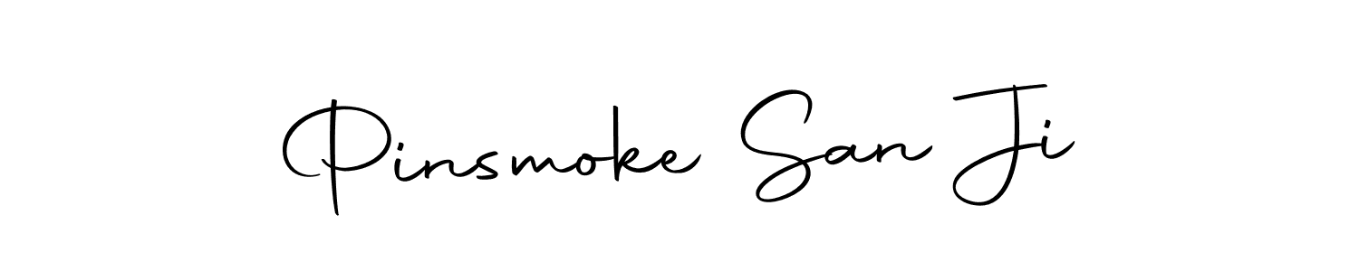 How to make Pinsmoke San Ji name signature. Use Autography-DOLnW style for creating short signs online. This is the latest handwritten sign. Pinsmoke San Ji signature style 10 images and pictures png