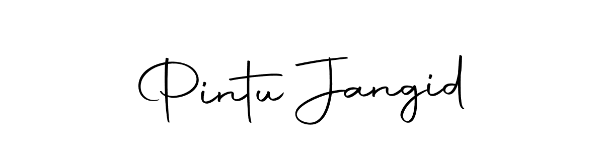 The best way (Autography-DOLnW) to make a short signature is to pick only two or three words in your name. The name Pintu Jangid include a total of six letters. For converting this name. Pintu Jangid signature style 10 images and pictures png