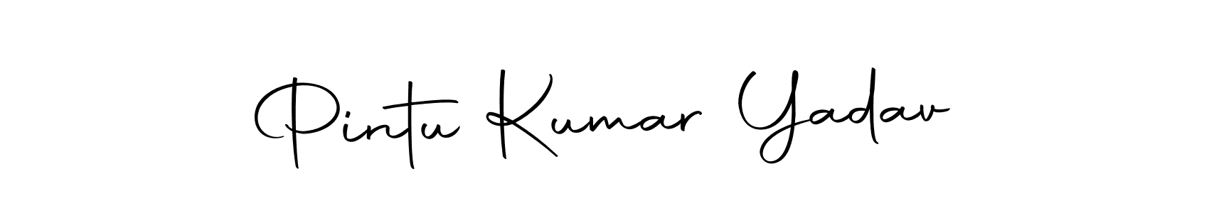 Create a beautiful signature design for name Pintu Kumar Yadav. With this signature (Autography-DOLnW) fonts, you can make a handwritten signature for free. Pintu Kumar Yadav signature style 10 images and pictures png