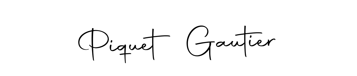 Use a signature maker to create a handwritten signature online. With this signature software, you can design (Autography-DOLnW) your own signature for name Piquet Gautier. Piquet Gautier signature style 10 images and pictures png