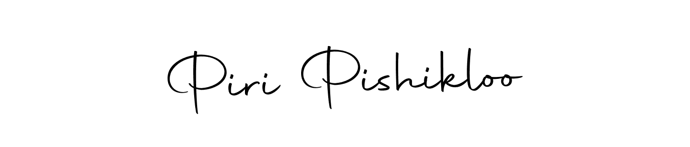How to make Piri Pishikloo name signature. Use Autography-DOLnW style for creating short signs online. This is the latest handwritten sign. Piri Pishikloo signature style 10 images and pictures png