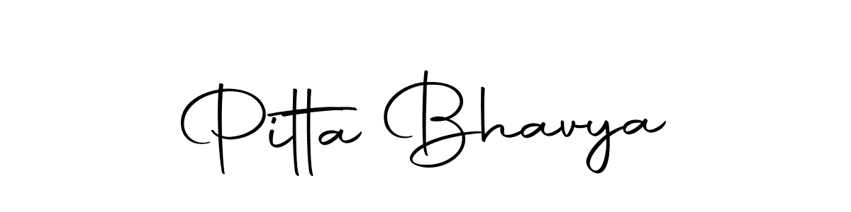 How to make Pitta Bhavya name signature. Use Autography-DOLnW style for creating short signs online. This is the latest handwritten sign. Pitta Bhavya signature style 10 images and pictures png