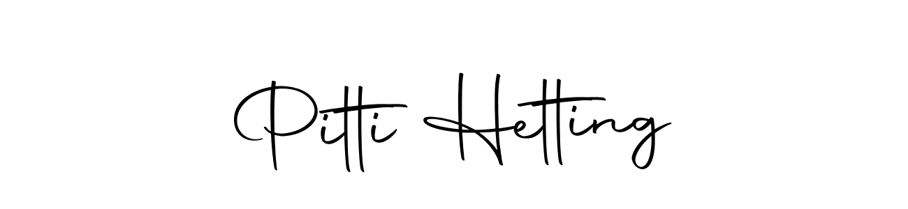 How to make Pitti Hetting name signature. Use Autography-DOLnW style for creating short signs online. This is the latest handwritten sign. Pitti Hetting signature style 10 images and pictures png