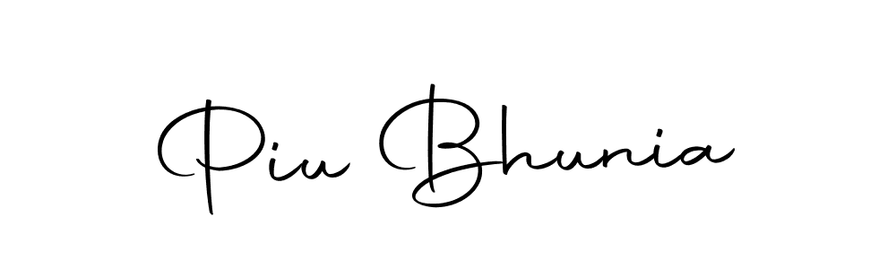 Make a beautiful signature design for name Piu Bhunia. With this signature (Autography-DOLnW) style, you can create a handwritten signature for free. Piu Bhunia signature style 10 images and pictures png