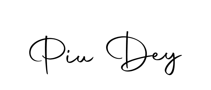 Create a beautiful signature design for name Piu Dey. With this signature (Autography-DOLnW) fonts, you can make a handwritten signature for free. Piu Dey signature style 10 images and pictures png