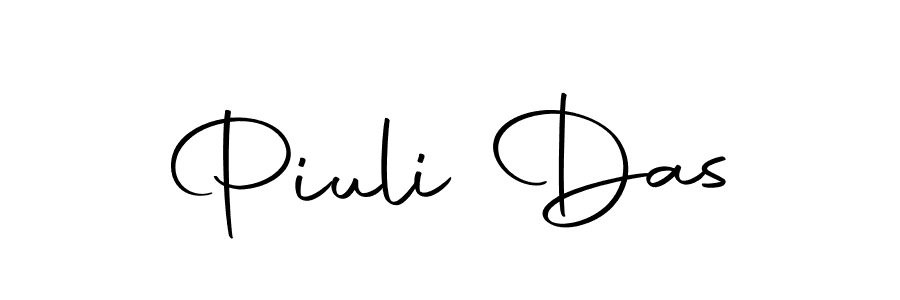 You should practise on your own different ways (Autography-DOLnW) to write your name (Piuli Das) in signature. don't let someone else do it for you. Piuli Das signature style 10 images and pictures png
