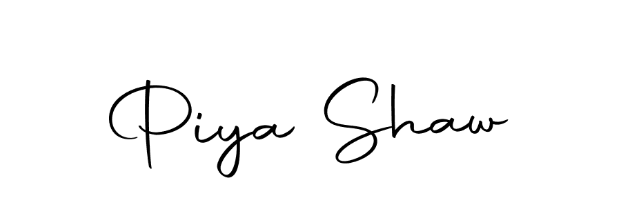 Create a beautiful signature design for name Piya Shaw. With this signature (Autography-DOLnW) fonts, you can make a handwritten signature for free. Piya Shaw signature style 10 images and pictures png