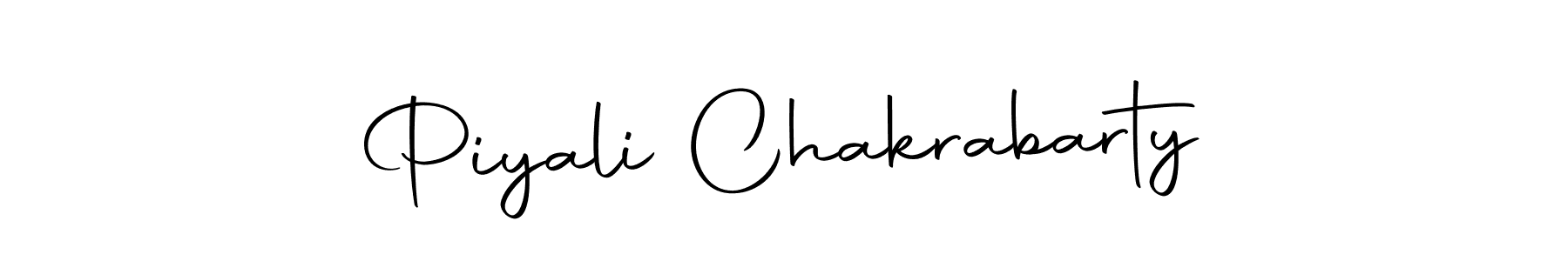 How to make Piyali Chakrabarty name signature. Use Autography-DOLnW style for creating short signs online. This is the latest handwritten sign. Piyali Chakrabarty signature style 10 images and pictures png