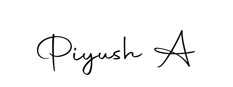 Design your own signature with our free online signature maker. With this signature software, you can create a handwritten (Autography-DOLnW) signature for name Piyush A. Piyush A signature style 10 images and pictures png