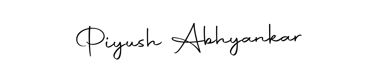 How to make Piyush Abhyankar name signature. Use Autography-DOLnW style for creating short signs online. This is the latest handwritten sign. Piyush Abhyankar signature style 10 images and pictures png