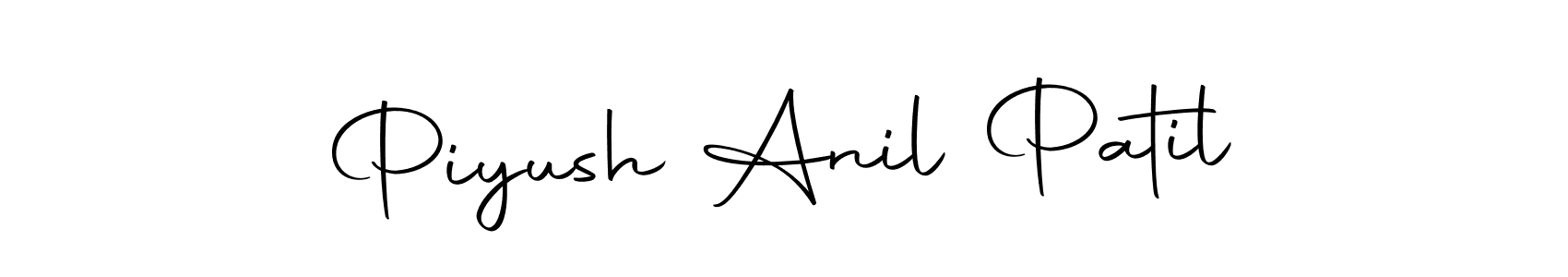 Design your own signature with our free online signature maker. With this signature software, you can create a handwritten (Autography-DOLnW) signature for name Piyush Anil Patil. Piyush Anil Patil signature style 10 images and pictures png