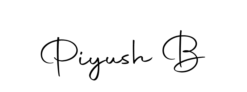 Create a beautiful signature design for name Piyush B. With this signature (Autography-DOLnW) fonts, you can make a handwritten signature for free. Piyush B signature style 10 images and pictures png